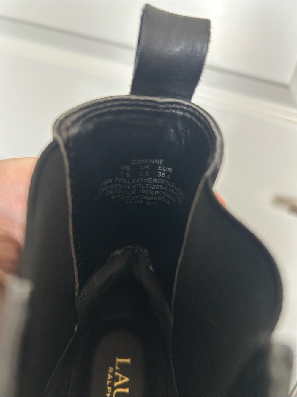 Lauren Ralph Lauren Womens Black Leather Chelsea boot - Picture 4 of 4